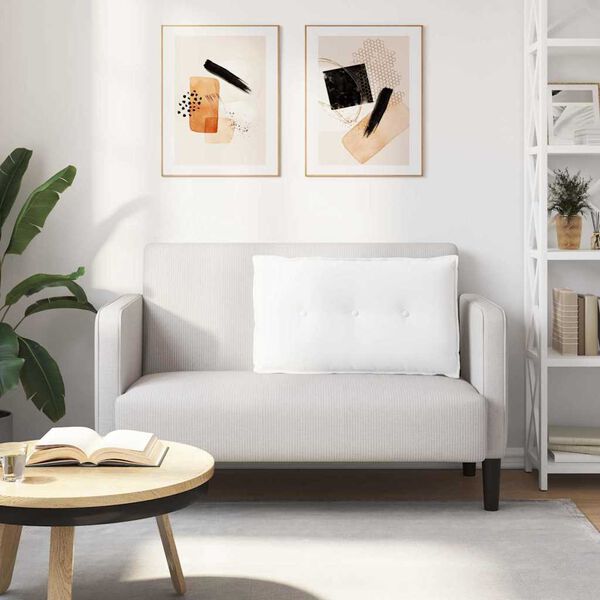 vidaXL Poduszka na plecy Biały 80 x 19 x 50 cm tkanina