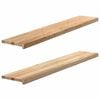 vidaXL Parapety 2 szt., surowe, 140x30x2 cm, lite drewno dębowe