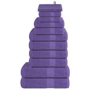 vidaXL 12-cz. zestaw ręcznik&oacute;w, FROGN, fioletowy, 360 g/m&sup2;