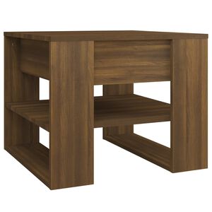 vidaXL Stolik kawowy, brązowy dąb, 55,5x55x45, materiał drewnopochodny