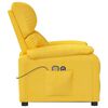 vidaXL Podnoszony fotel masujący, ż&oacute;łty, obity tkaniną