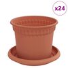 vidaXL Doniczki 24 pcs Czerwony ceglasty &Oslash; 12,5 x 10 cm