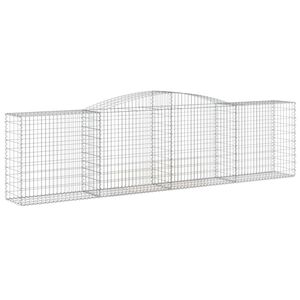 vidaXL Łukowaty kosz gabionowy, 400x50x100/120cm, galwanizowane żelazo