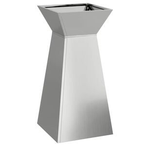 vidaXL Donica słupowa srebrny 35 x 35 x 73 cm Stal ocynkowana
