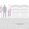 vidaXL Ogrodzenie Ogrodowe Szary 240 x 228 cm Stal Malowana Proszkowo