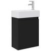 vidaXL Jednostka toaletowa z kranem Czarny 45,5 x 22,5 x 84 cm