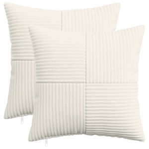 vidaXL Poszewka na poduszkę 2 pcs ALMELO kremowy 30 x 30 cm sztruks