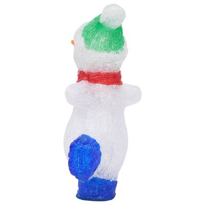 vidaXL Świąteczna, akrylowa figurka bałwana z LED, 30 cm, wewn./zewn.