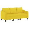 vidaXL 3-osobowa sofa wypoczynkowa z poduszkami, jasnoż&oacute;łta, 180 cm