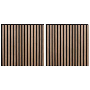 vidaXL Panele ścienne 2 szt. 60,5 x 60 cm brązowy