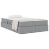 vidaXL Ł&oacute;żko z miejscem na przechowywanie i materacem Jasnoszary