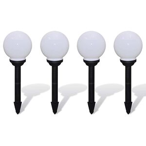 vidaXL Lampy do oświetlenia ścieżki, 4 szt, LED, 15 cm, ze szpikulcami