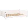 vidaXL Legowisko dla psa, białe, 105,5x75,5x28 cm, lite drewno sosnowe