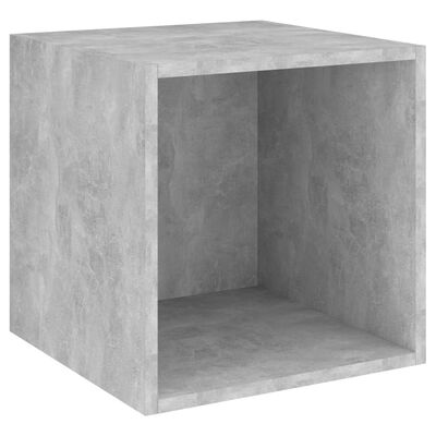 vidaXL Półki ścienne, 4 szt., szarość betonu, 37x37x37 cm, płyta