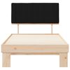 vidaXL Ramka ł&oacute;żka z tapicerowanym wezgłowiem Czarny 100 x 200 cm