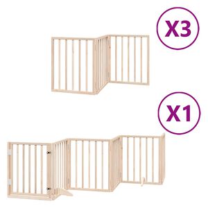 vidaXL Składana bramka dla psa, z drzwiami, 15 paneli, 750 cm