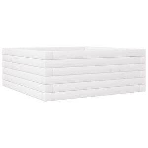 vidaXL Donica ogrodowa, biała, 60x60x23 cm, lite drewno sosnowe