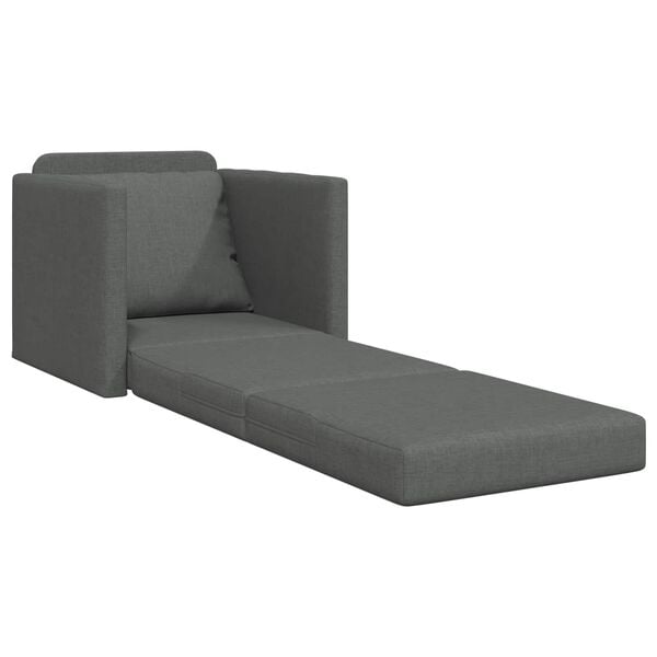 vidaXL Sofa Bed 60cm Ciemnoszary tkanina