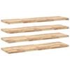 vidaXL P&oacute;łki ścienne, 4 szt., 120x40x4 cm, surowe lite drewno akacjowe