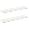 vidaXL P&oacute;łka wisząca 2 pcs Biały 80 x 18 x 2,5 cm Stal