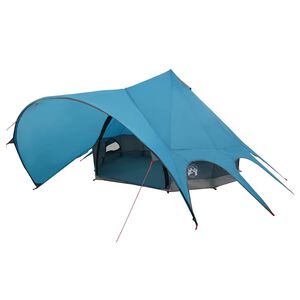 vidaXL Namiot Teepee dla 5 os&oacute;b Niebieski i szary 415 x 415 x 247 cm