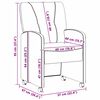 vidaXL Krzesła jadalne z kółkami 2 pcs Czarny 57 x 67 x 95 cm tkanina