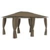 vidaXL Namiot ogrodowy z zasłonami, 4 x 3 m, taupe, 180 g/m&sup2;