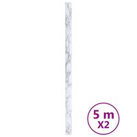 vidaXL Samoprzylepna okleina meblowa, marmurowa biel, 90x500 cm, PVC
