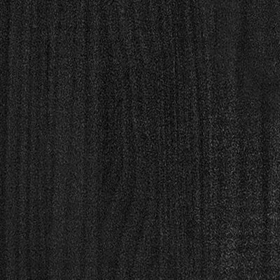 vidaXL Donica ogrodowa, czarna, 70x31x70 cm, lite drewno sosnowe