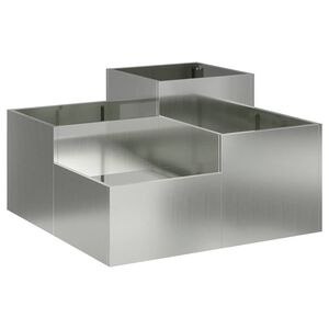vidaXL Doniczka ogrodowa Srebrny 80 x 80 x 48 cm Stal galwanizowana