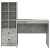 vidaXL Biurko z szufladą 2 pcs Betonowy szary