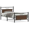 vidaXL Rama ł&oacute;żka bez materaca Brązowy dąb 107x203 cm Drewno klejone