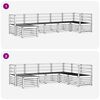 vidaXL Zestawy sof 7 pcs Naturalny Lite Drewno Akacji