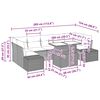 vidaXL Zestaw Sof na Ogr&oacute;d z poduszką 8 pcs Szary