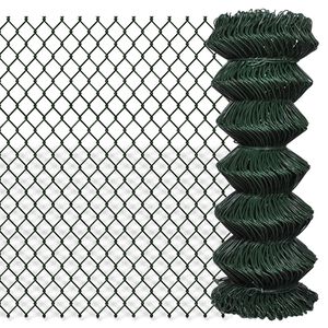 vidaXL Siatka ogrodzeniowa, stal, 1x25 m, zielona
