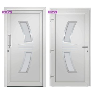 vidaXL Drzwi frontowe, białe, 108 x 208 cm