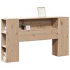 vidaXL Wezgłowie do ł&oacute;żka, z p&oacute;łkami, 135 cm, lite drewno sosnowe