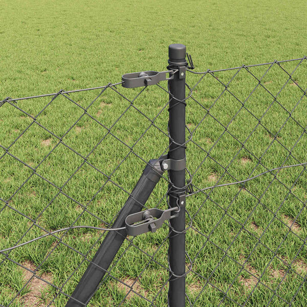 vidaXL Słupek ogrodzeniowy. Szary 10 x 0,8 m (siatka 60 x 60 mm)