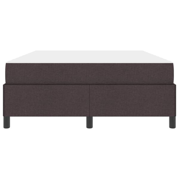 vidaXL Ł&oacute;żko sprężynowe z materacem Ciemny brąz 140 x 190 cm tkanina