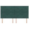 vidaXL Zagł&oacute;wek Z zagł&oacute;wkiem Ciemnozielony 180 cm Aksamit