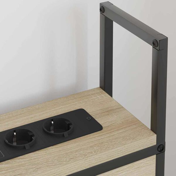 vidaXL Szafka z Ładowaniem z p&oacute;łką dąb sonoma 93 x 15 x 98 cm