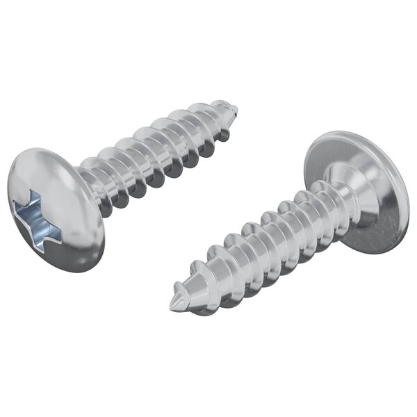 vidaXL Śruba 2 pcs Srebrny M4 x 16 mm Stal