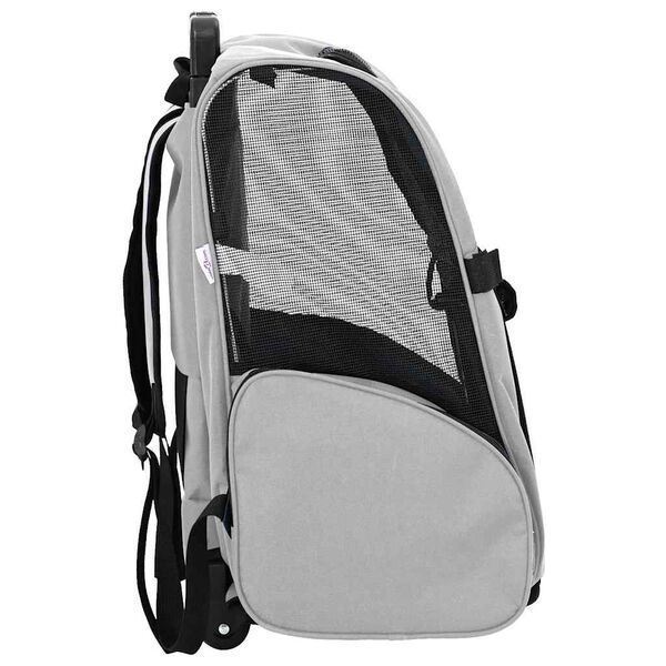 vidaXL W&oacute;zek dla zwierząt 3 w 1 Design Szary 48x32x(57-106) cm Tkanina Oxford
