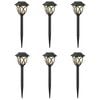 vidaXL Lampy solarnie zasilane z ostrzem do ziemi 6 pcs Ciepła biel PP