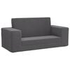 vidaXL 2-os. sofa dla dzieci, rozkładana, antracytowa, miękki plusz