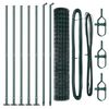 vidaXL Ogrodzenie z słupkiem Zielony 1,6 x 10 m Stal i PVC