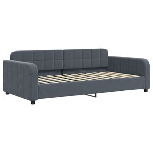 vidaXL Sofa z funkcją spania, ciemnoszara, 100x200 cm, aksamit