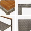 vidaXL Zestaw do jadalni w ogrodzie 3 pcs Szary polirattan