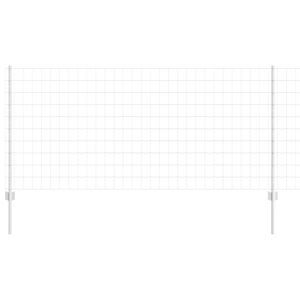vidaXL Ogrodzenie Euro z słupkiem 25 x 1 m Stal ocynkowana srebrny
