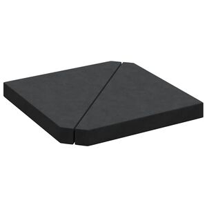 vidaXL Obciążniki do parasola, 2 szt., czarny granit, tr&oacute;jkątne, 14 kg